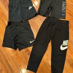 Nike Kids Black Shorts and Jogger Set Bundle, Size 4T or 5T (“4-5 years”)